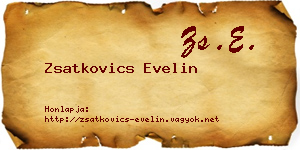 Zsatkovics Evelin névjegykártya