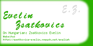 evelin zsatkovics business card